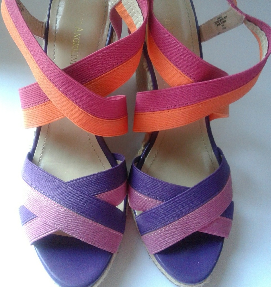 ENZO ANGIOLINI  Multi-color Wedge sz. 10 1/2 NWT